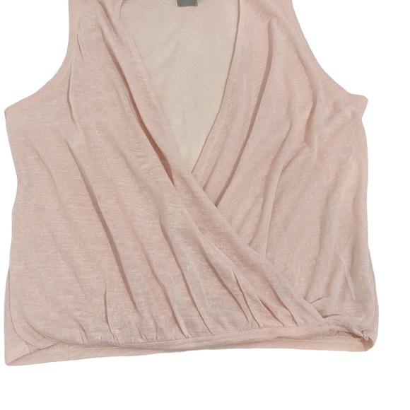 ASOS Pink Surplice Wrap Front Sleeveless Top, Plus Size 14 - Picture 3 of 8